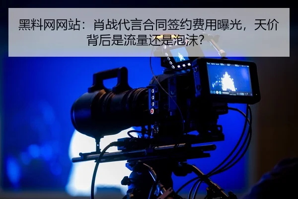 黑料网网站：肖战代言合同签约费用曝光，天价背后是流量还是泡沫？